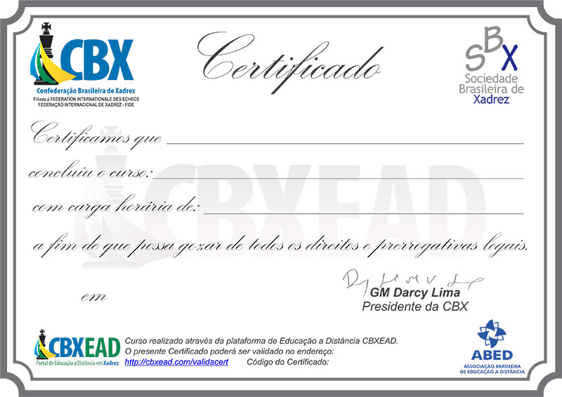CBXEAD - Portal de Educação a Distância em Xadrez